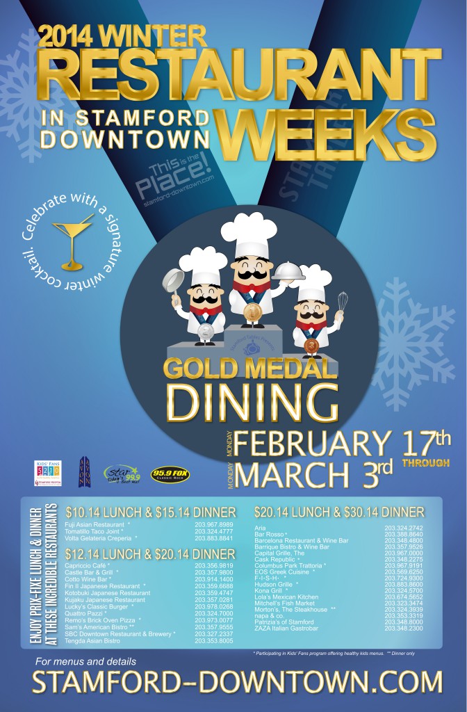 Stamford Tables presents Winter Restaurant Weeks Stamford Downtown