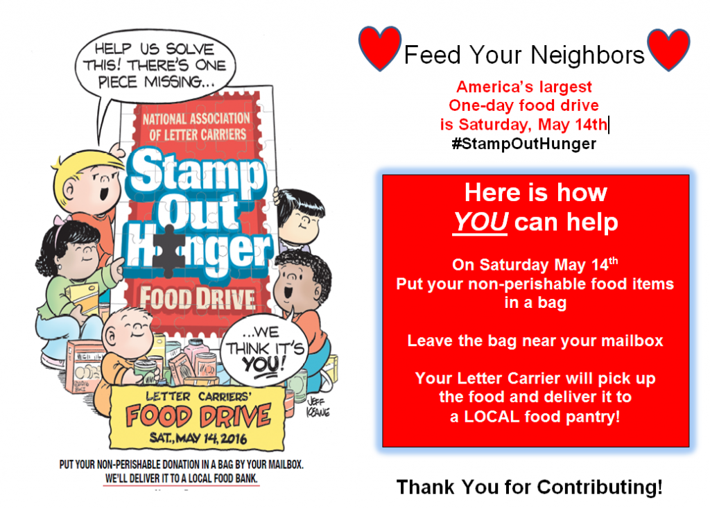 National Letter Carrier Food Drive TYL