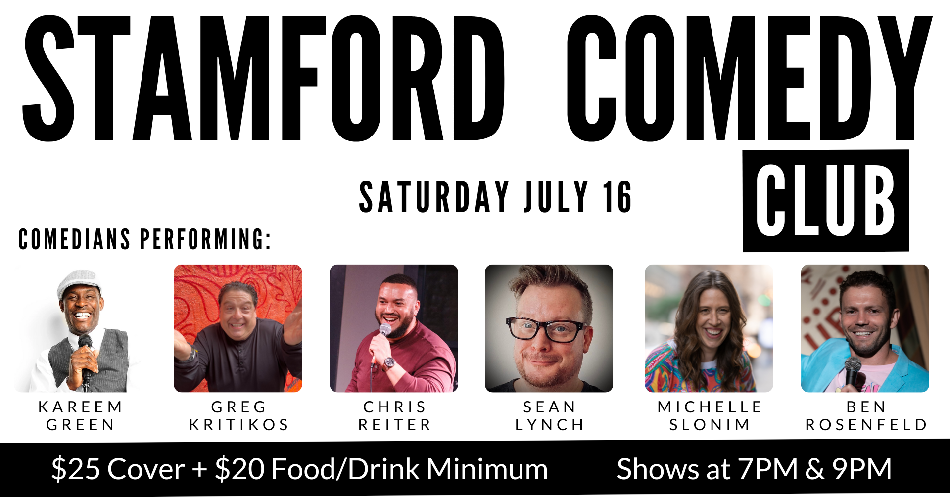 Stamford Comedy Club Presents Kareem Green, Greg Kriti Stamford